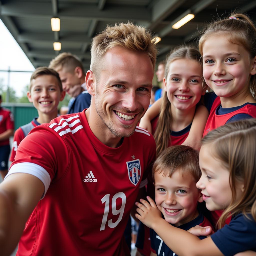 Erling Haaland Interacting with Fans