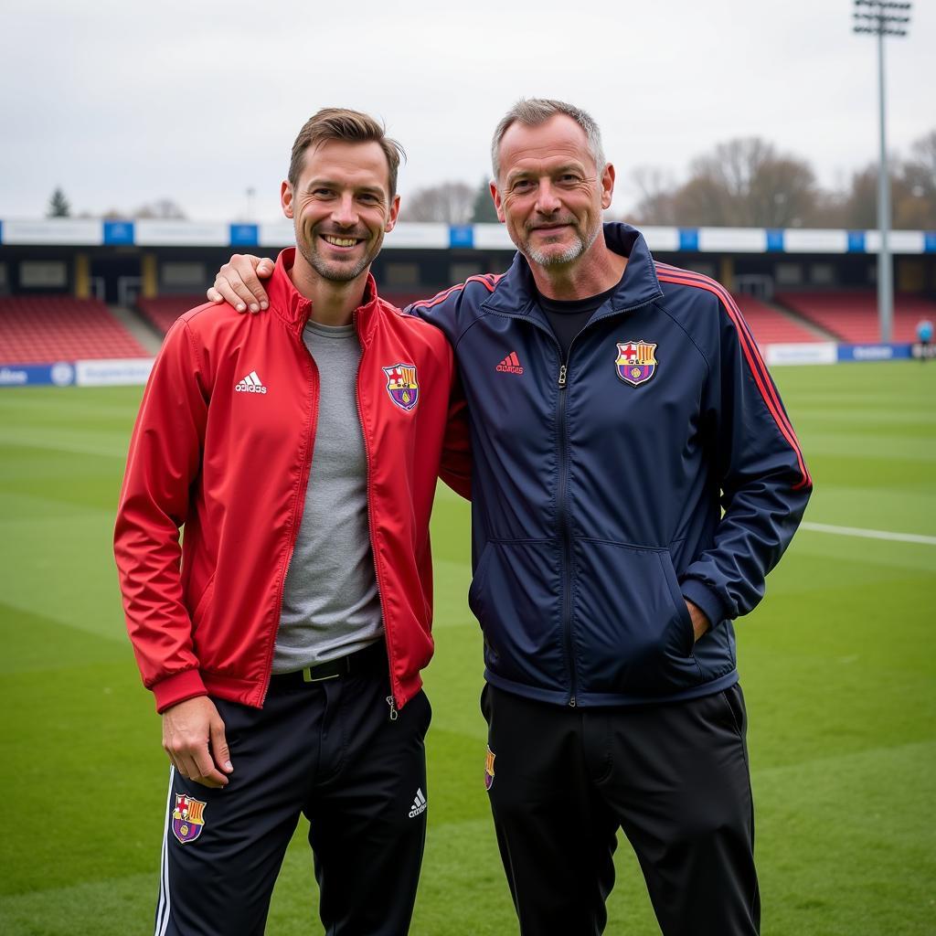 Erling Haaland with his father, Alfie Haaland