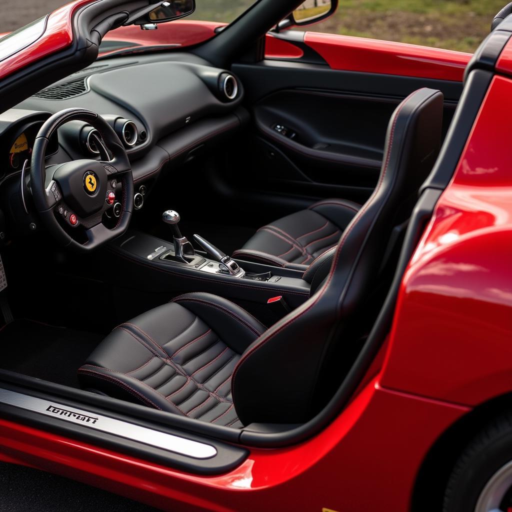 Close-up details of Erling Haaland's Ferrari Monza SP2