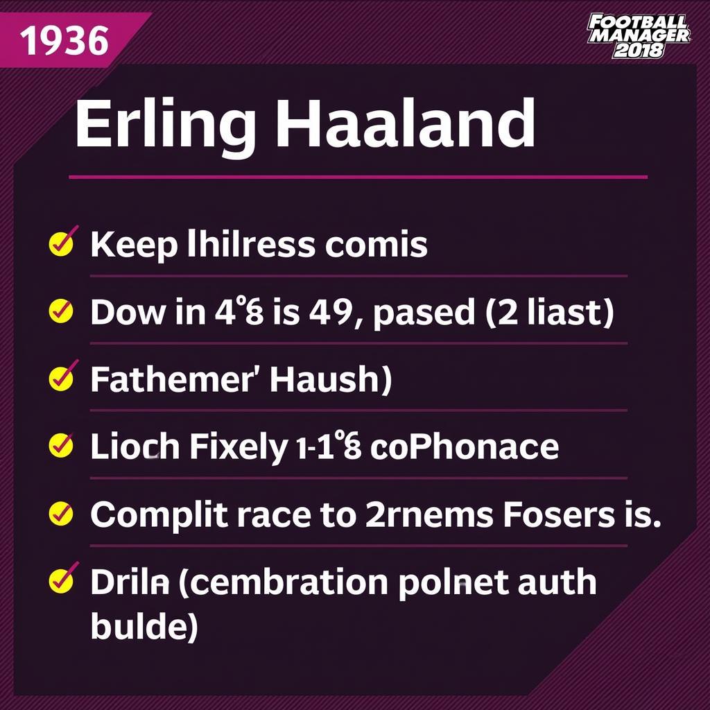 Erling Haaland FM18 Wonderkid stats