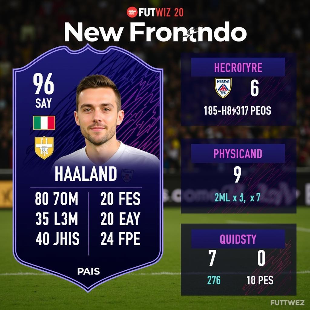 Erling Haaland FUTWIZ 20 Card Stats