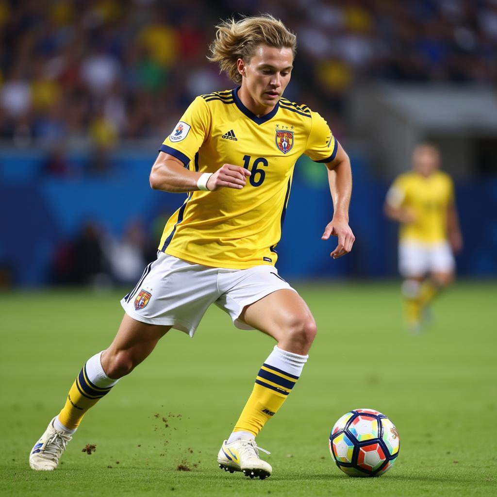 Erling Haaland in action during a game