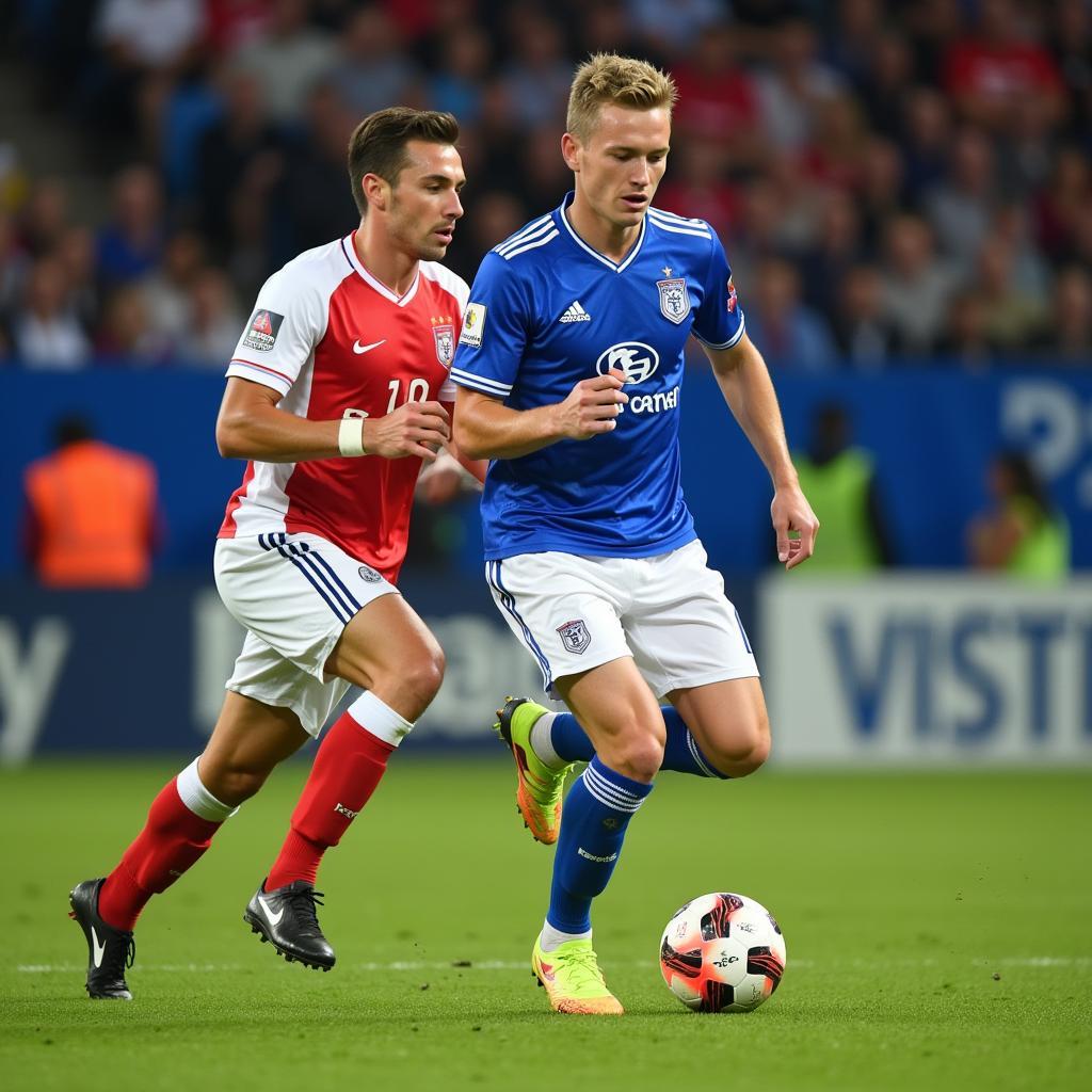 Erling Haaland in action on the football pitch