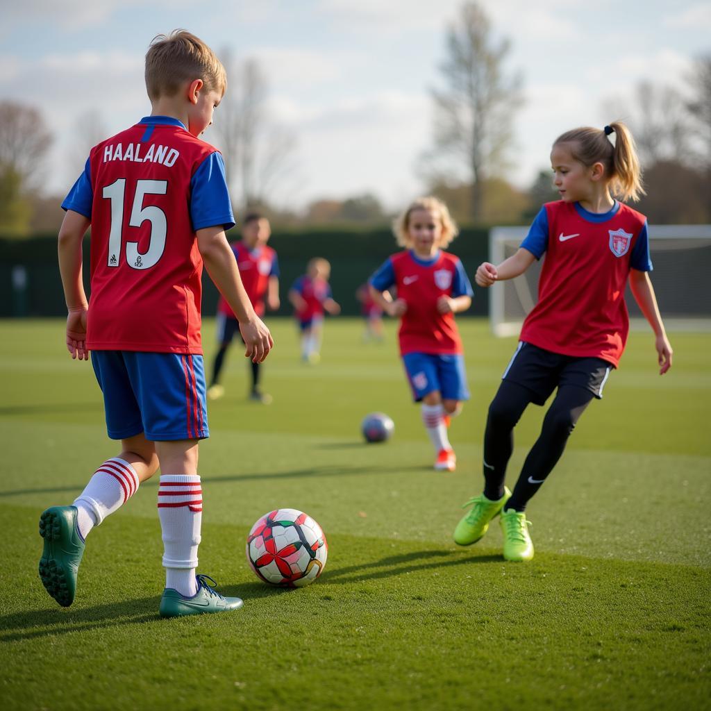 Erling Haaland Inspiring Young Footballers