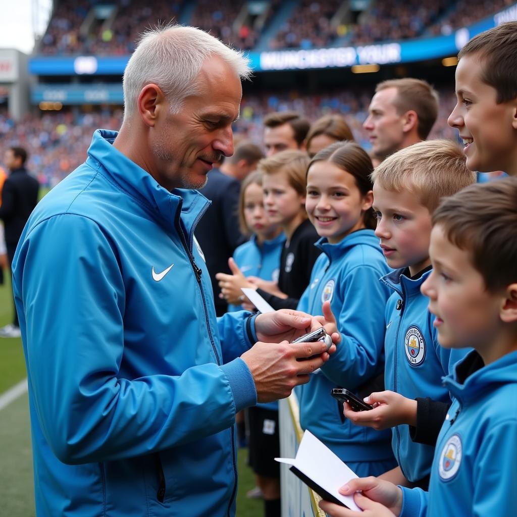 Erling Haaland Interacting with Man City Fans