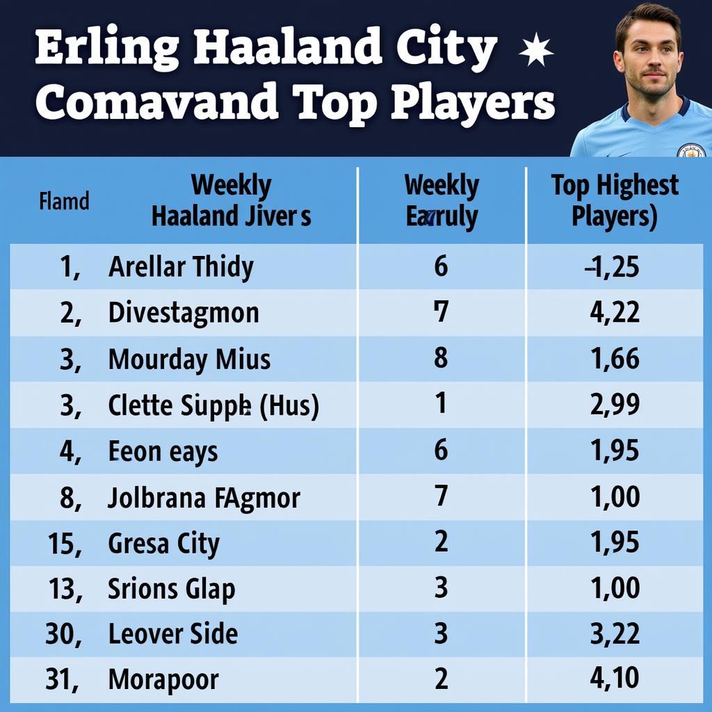 Erling Haaland Man City Salary Comparison with Other Top Players