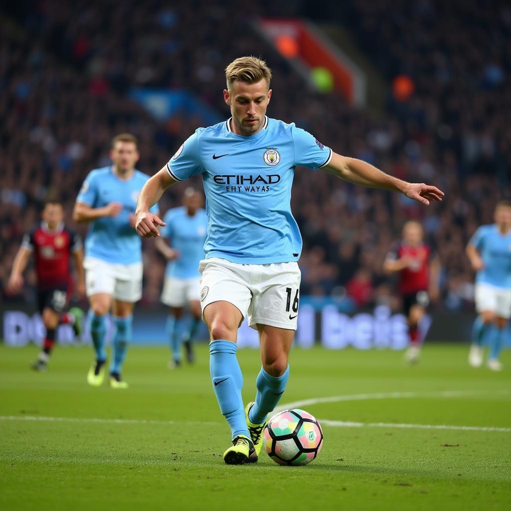 Erling Haaland scores for Manchester City