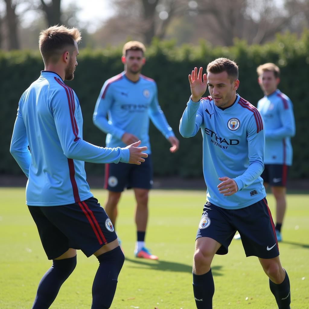 Erling Haaland training with Manchester City