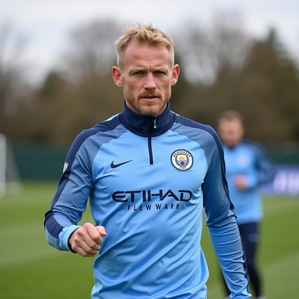 Erling Haaland training with Manchester City