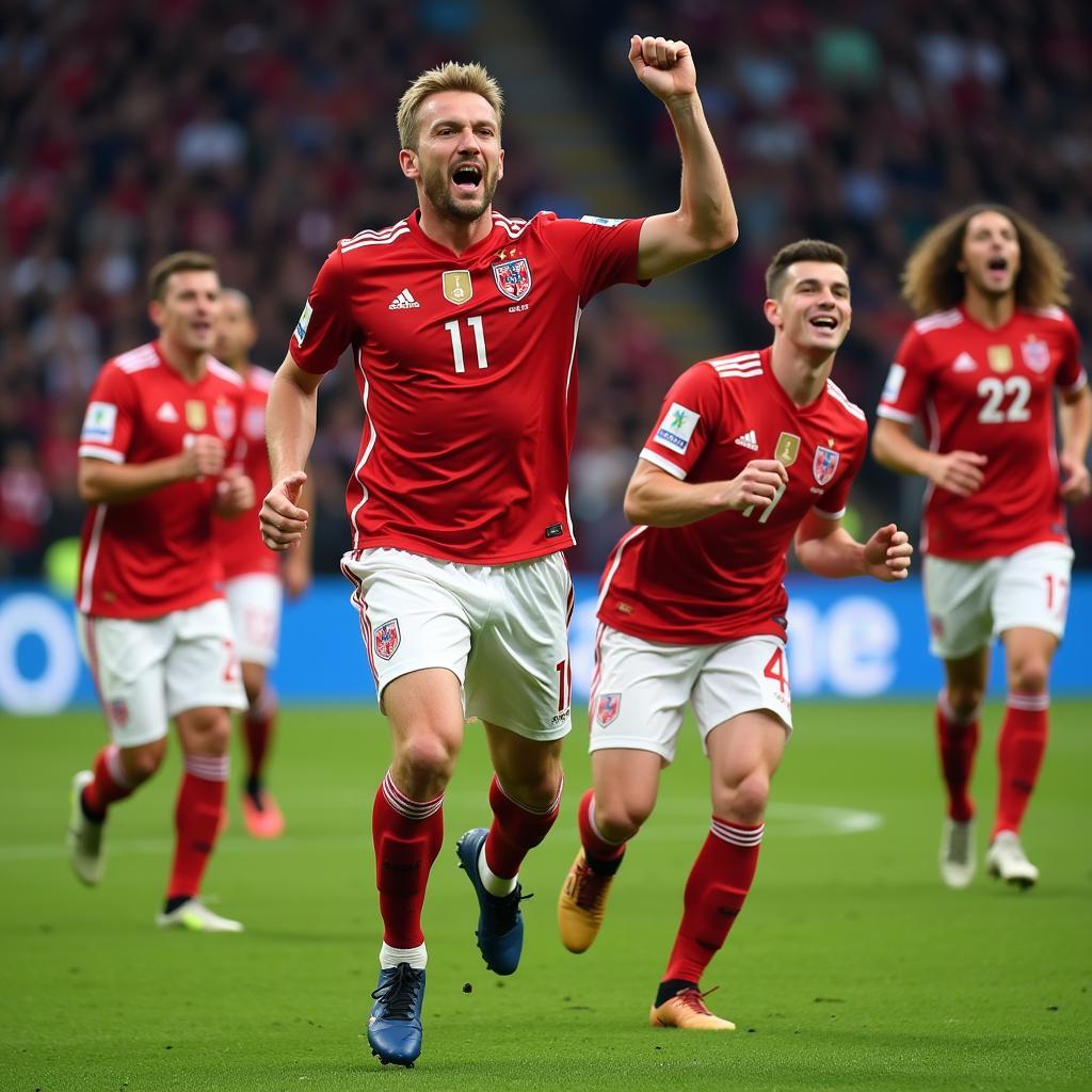 Erling Haaland playing for the Norway national team