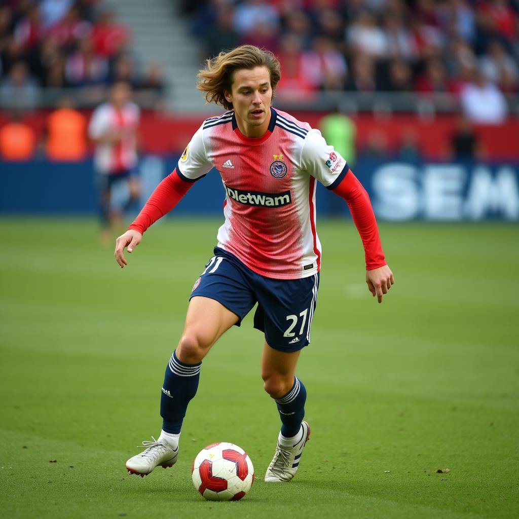 Erling Haaland in Action on the Football Field