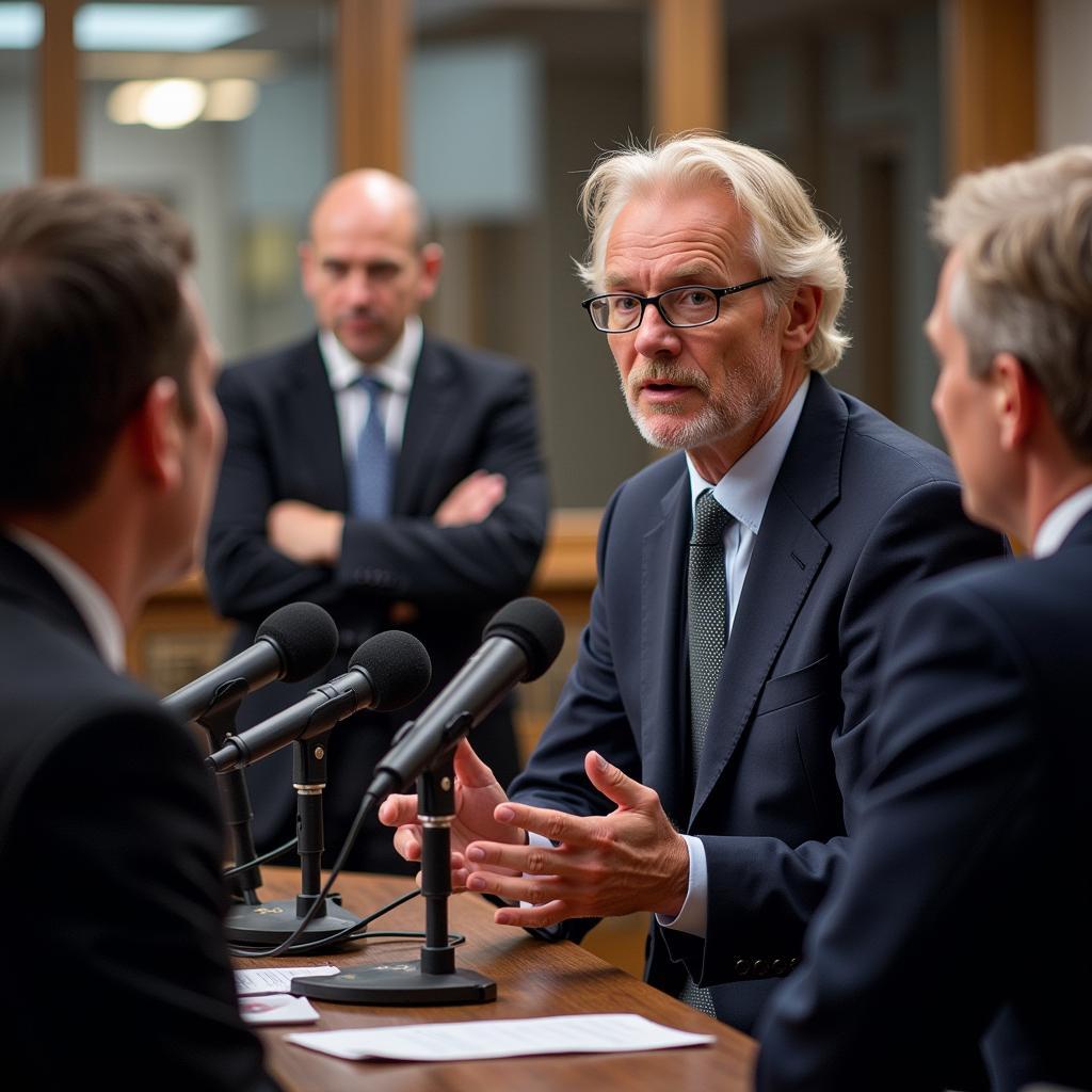 Erling Haaland at a Press Conference