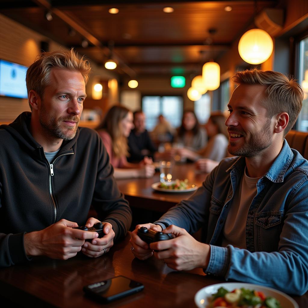 Erling Haaland Relaxing with Friends