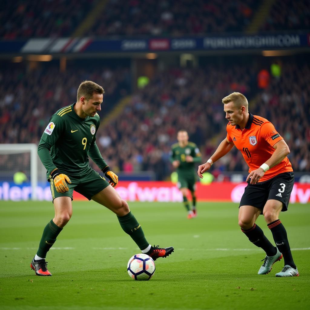 Erling Haaland prepares to take a penalty, illustrating the tension and anticipation surrounding betting odds.