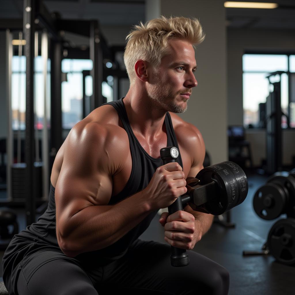 Erling Haaland Training with Weights in Gym