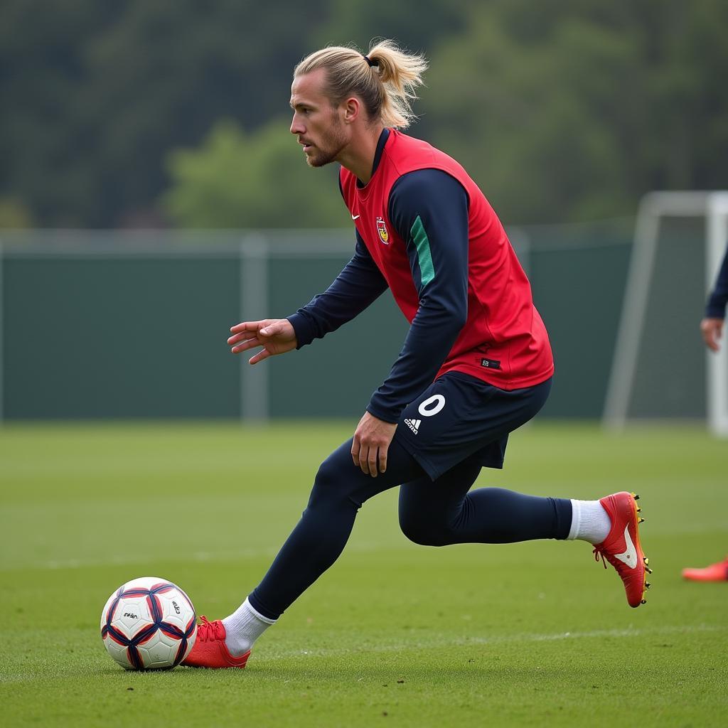 Erling Haaland training intensely