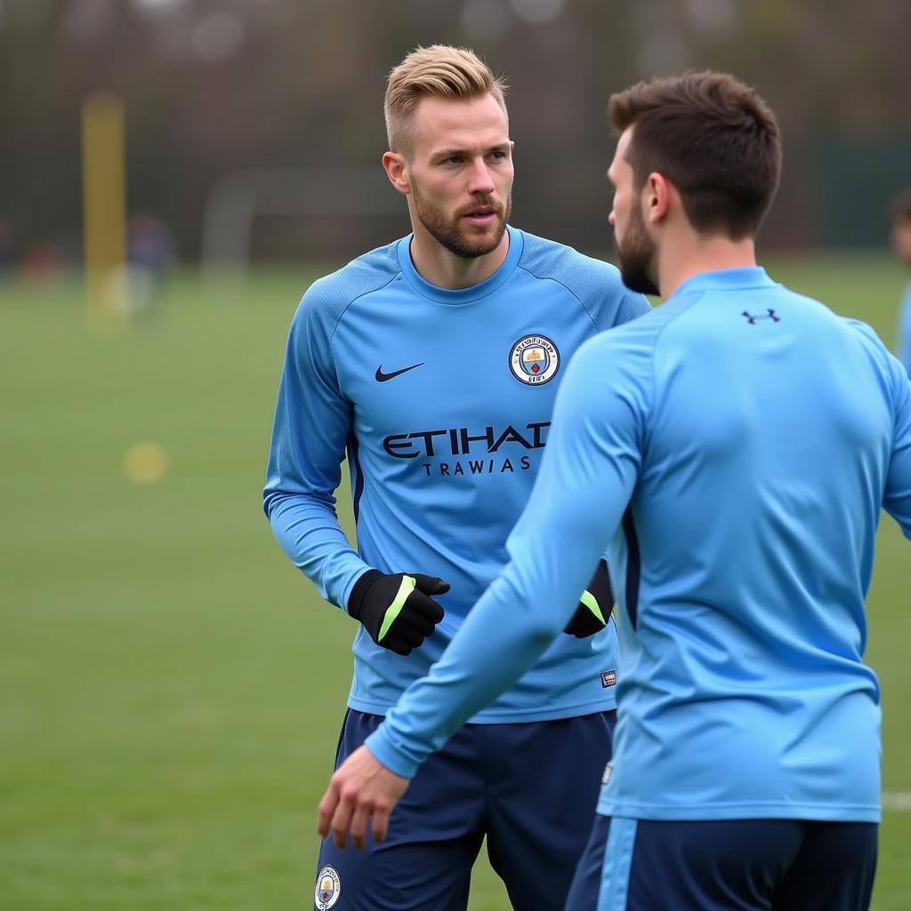 Erling Haaland training with Manchester City