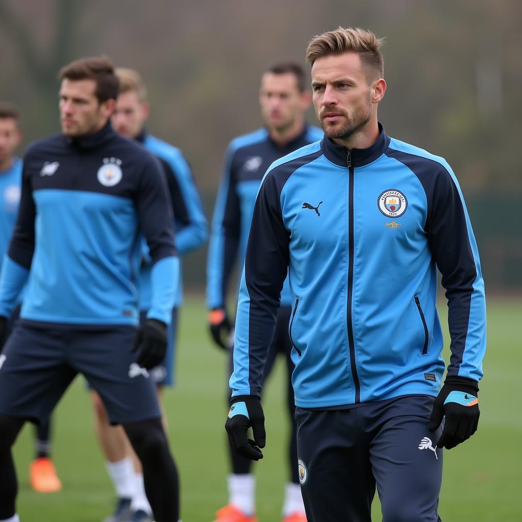 Erling Haaland training with Manchester City