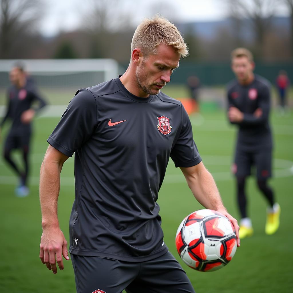 Erling Haaland during training