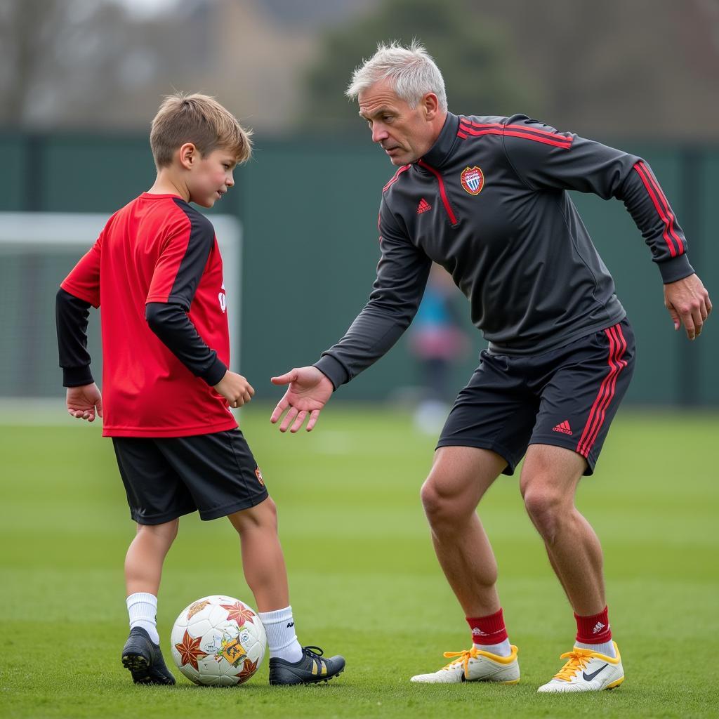 Erling Haaland training with his father, Alfie Haaland