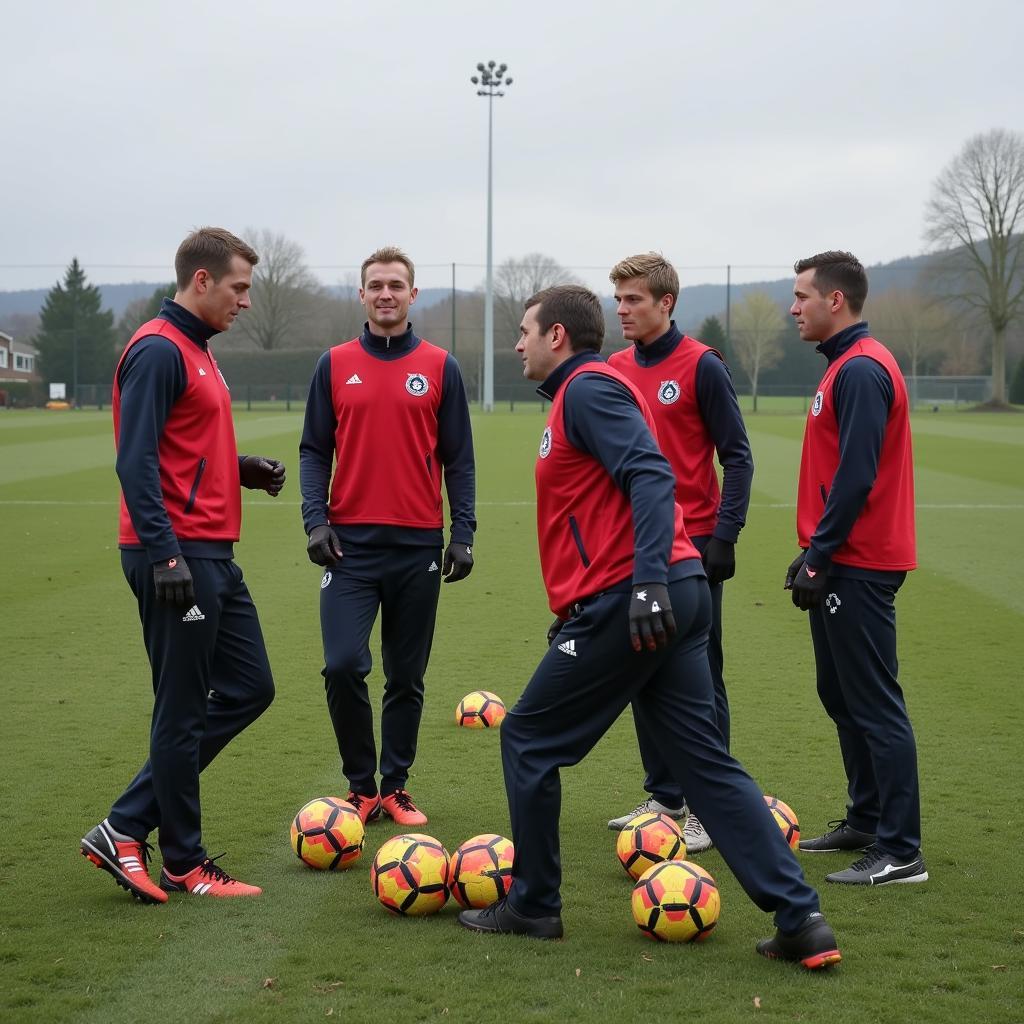 Erling Haaland training with teammates