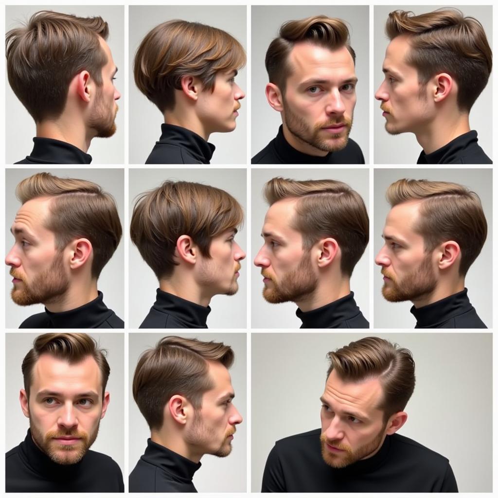 Different variations of the Erling Haaland hairstyle