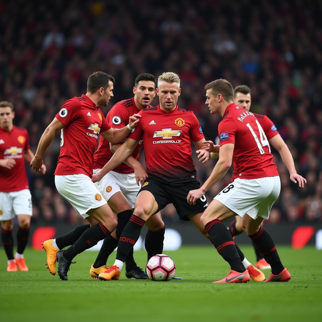 Erling Haaland against Manchester United's Defense