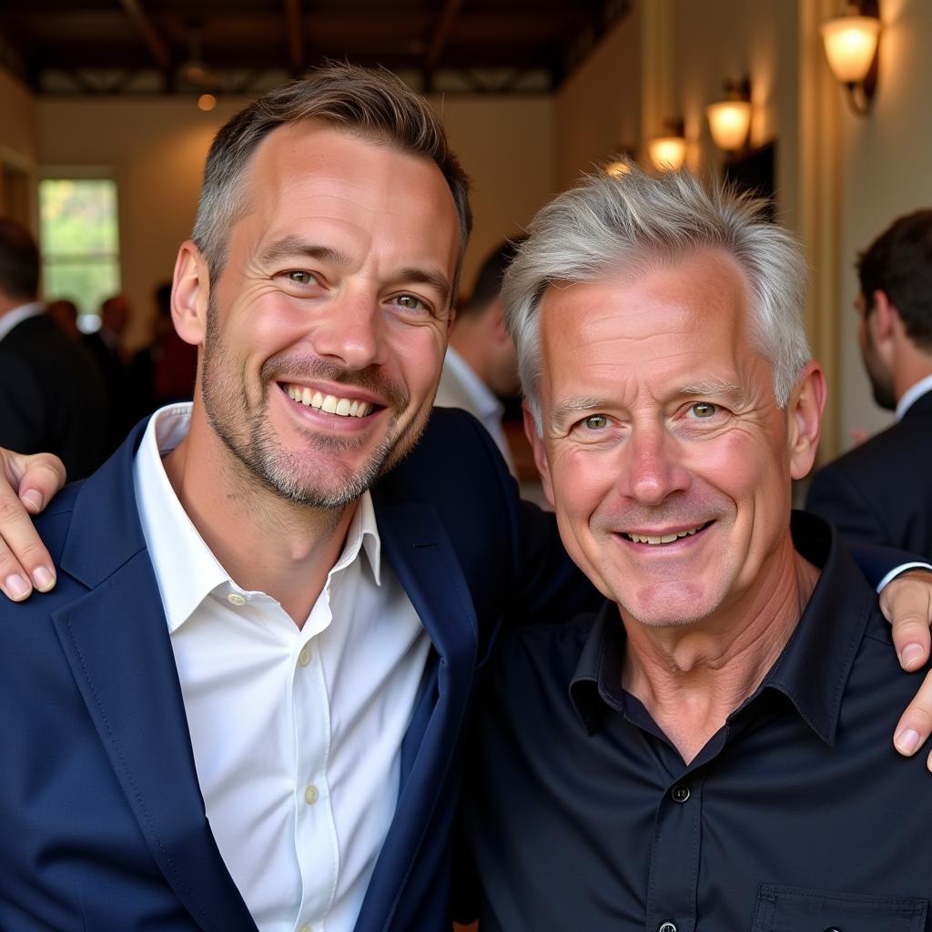 Erling Haaland with his father Brett Haaland