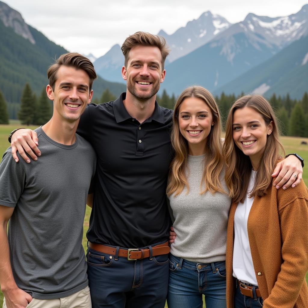 Erling Haaland with his siblings Astor, Gabrielle, and Marius