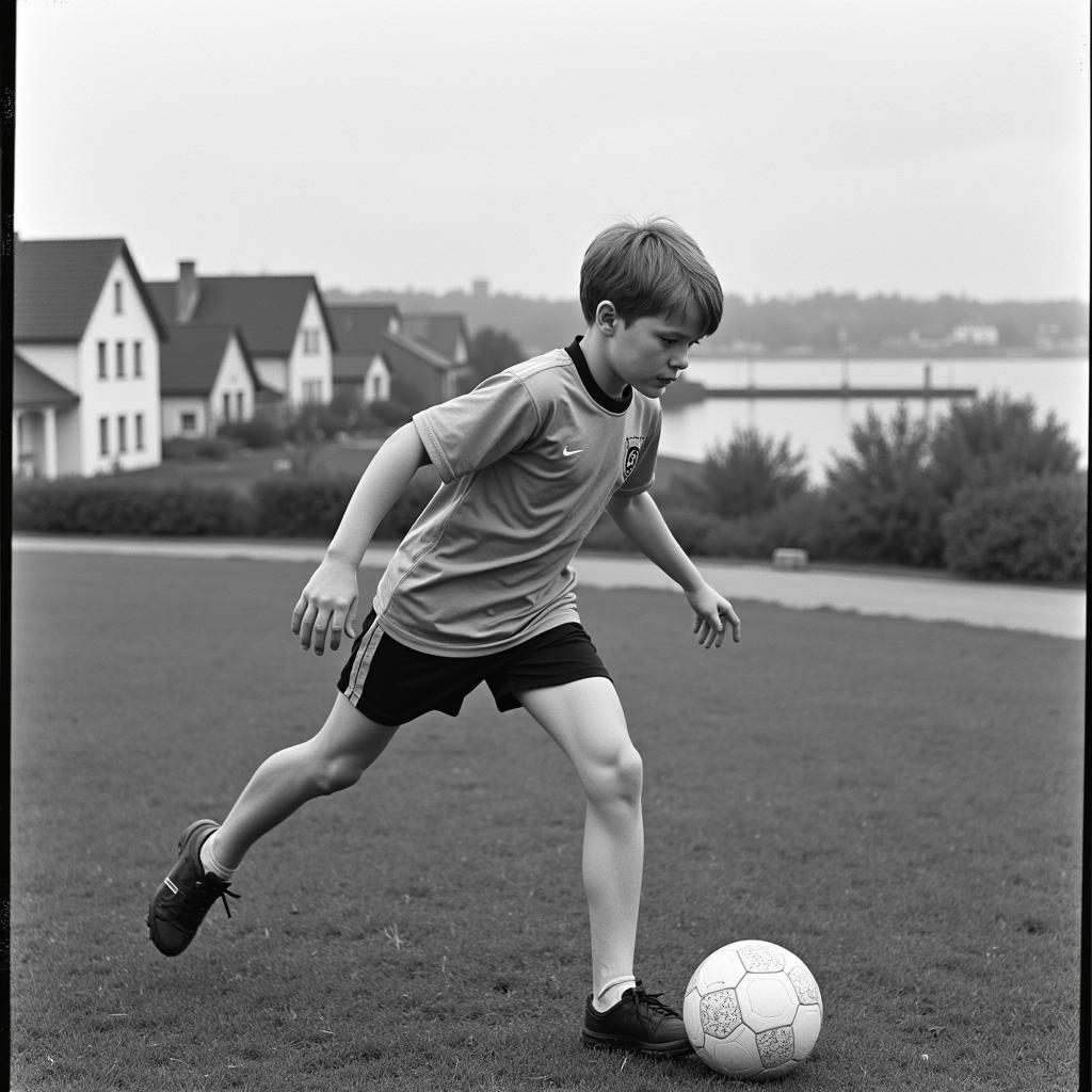 Erling Haaland during his youth in Kiel