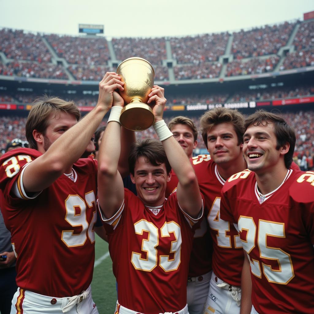 Famous Football Players Celebrating a Victory