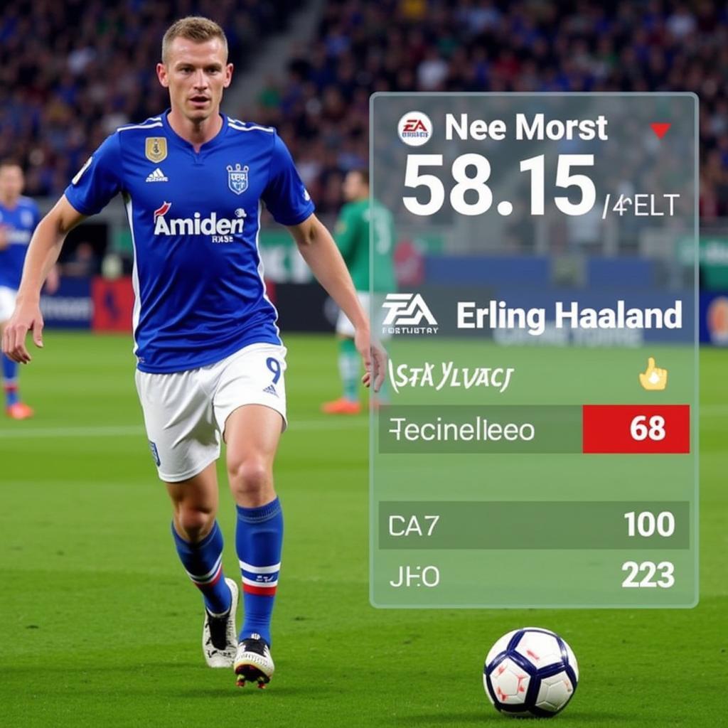 Erling Haaland playing for Molde FK in FIFA 19.