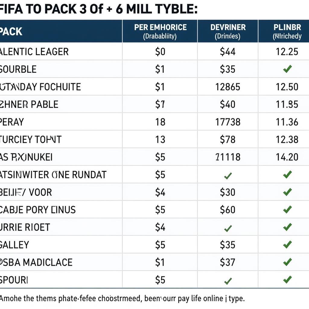 Comparison of Different FIFA Online 3 Pack Types