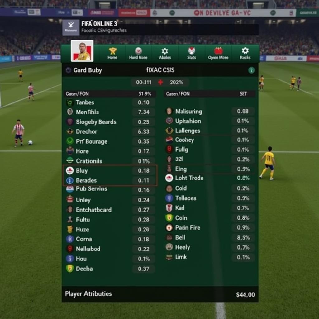 FIFA Online 3 Player Statistics