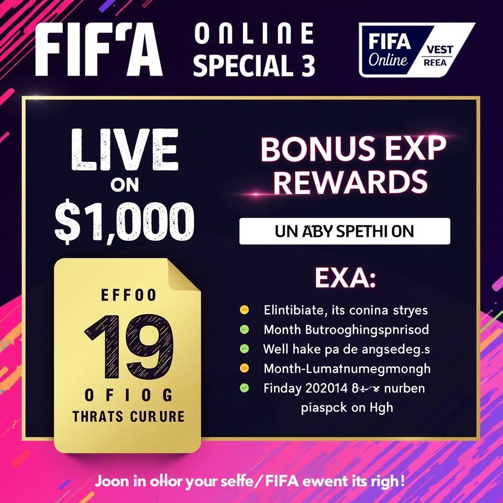 Special Events for EXP in FIFA Online 3