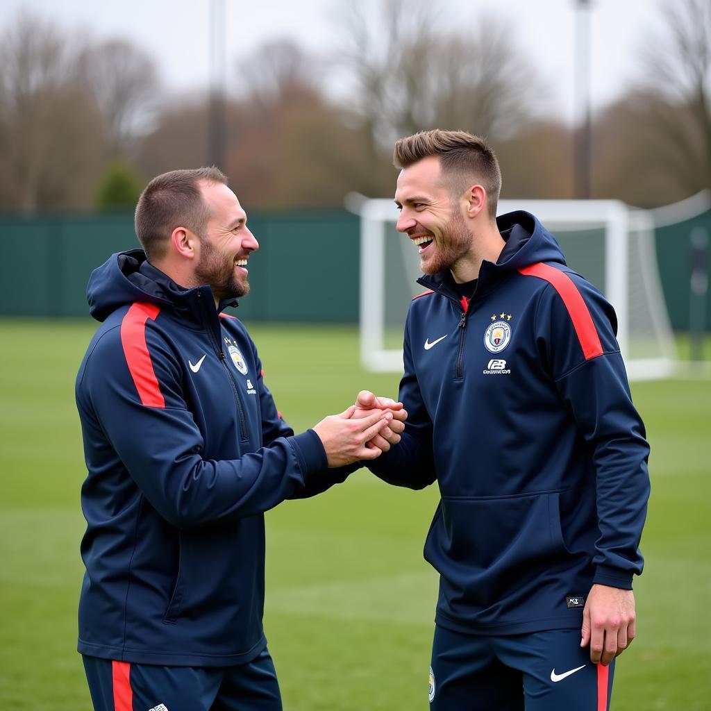 Foden and Haaland at the Training Ground