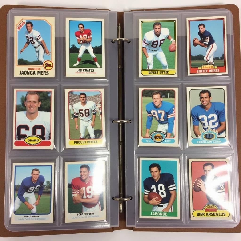 Organized Football Card Collection Album