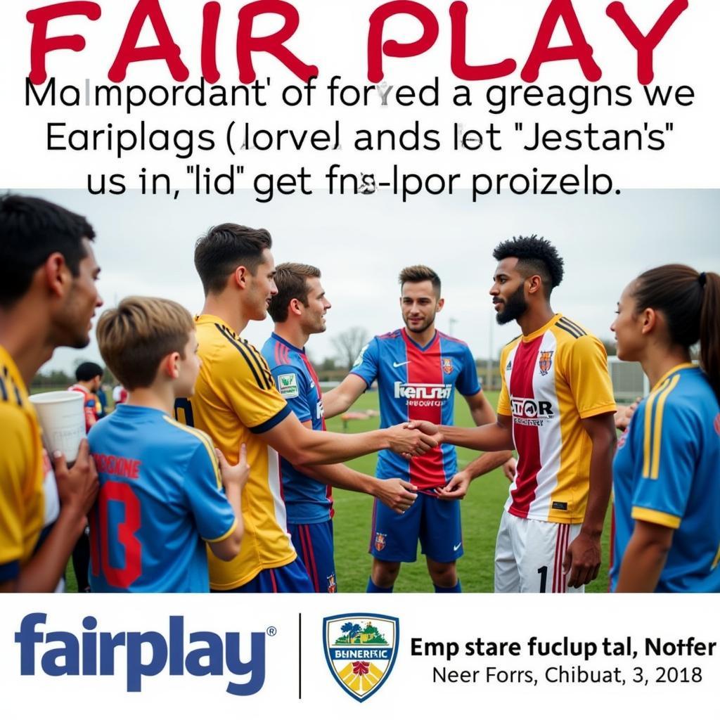 Poster promoting fair play in football