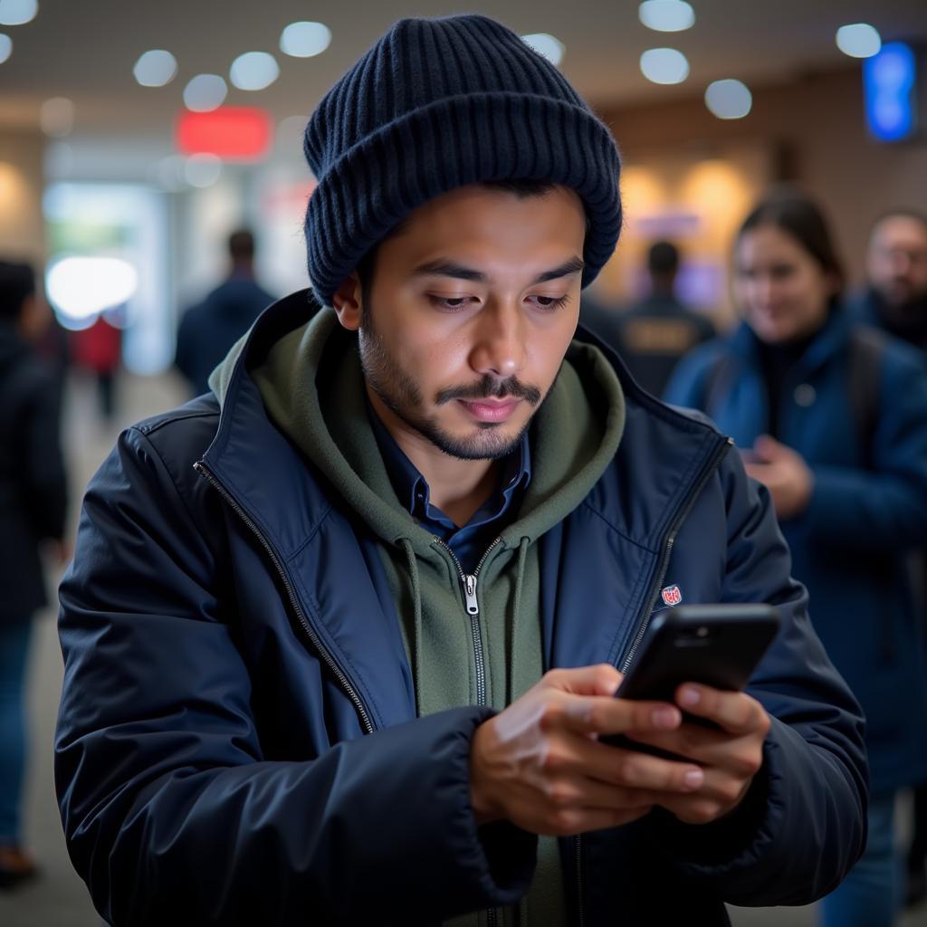 Football Fan Searching Online