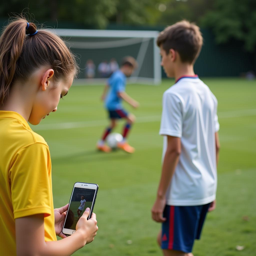 Football Player Sharing Training Videos Online