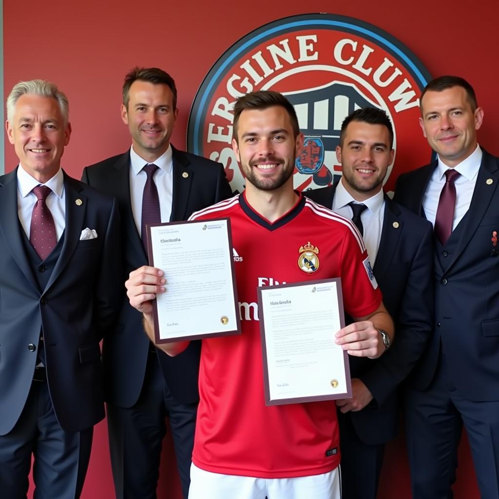 Football Player Signing Contract