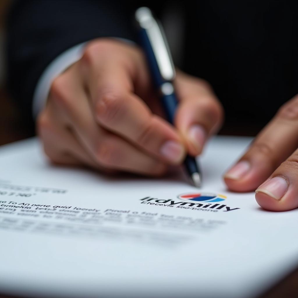 Football Player Signing Contract