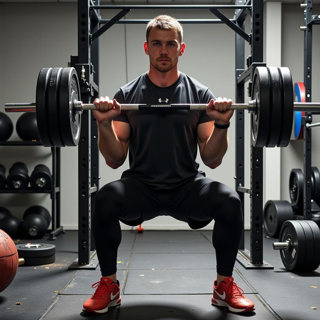 Football Player Strength Training Exercises