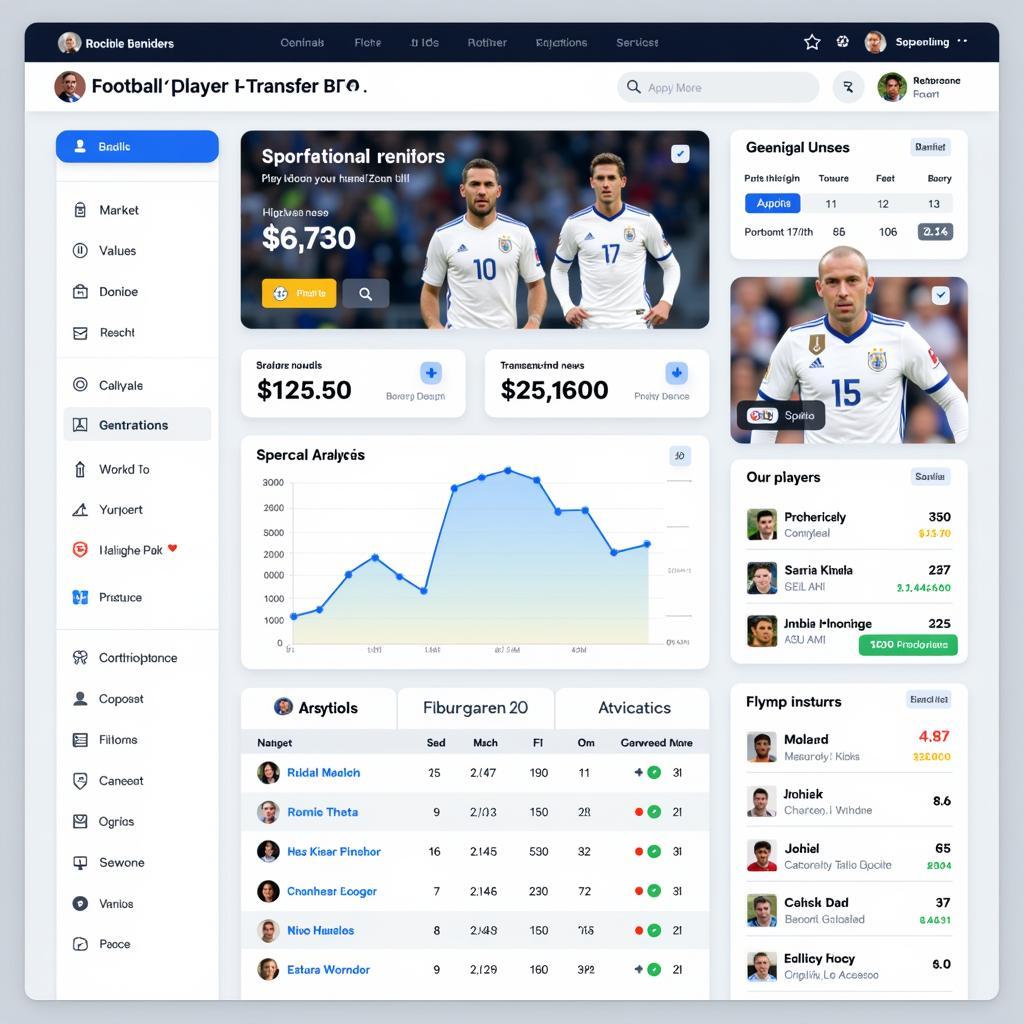 Football Player Transfer Website Dashboard