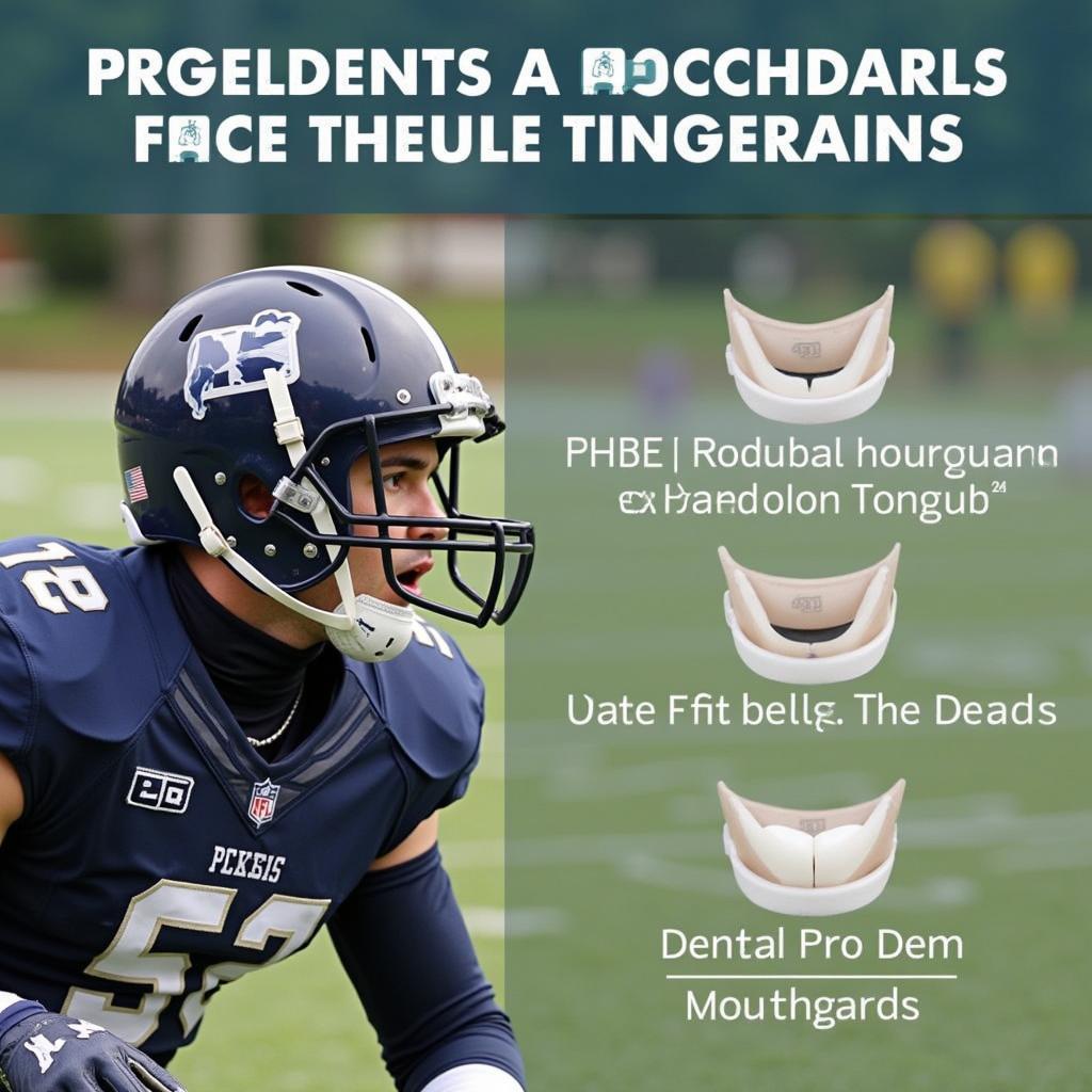 Football Player Wearing a Mouthguard