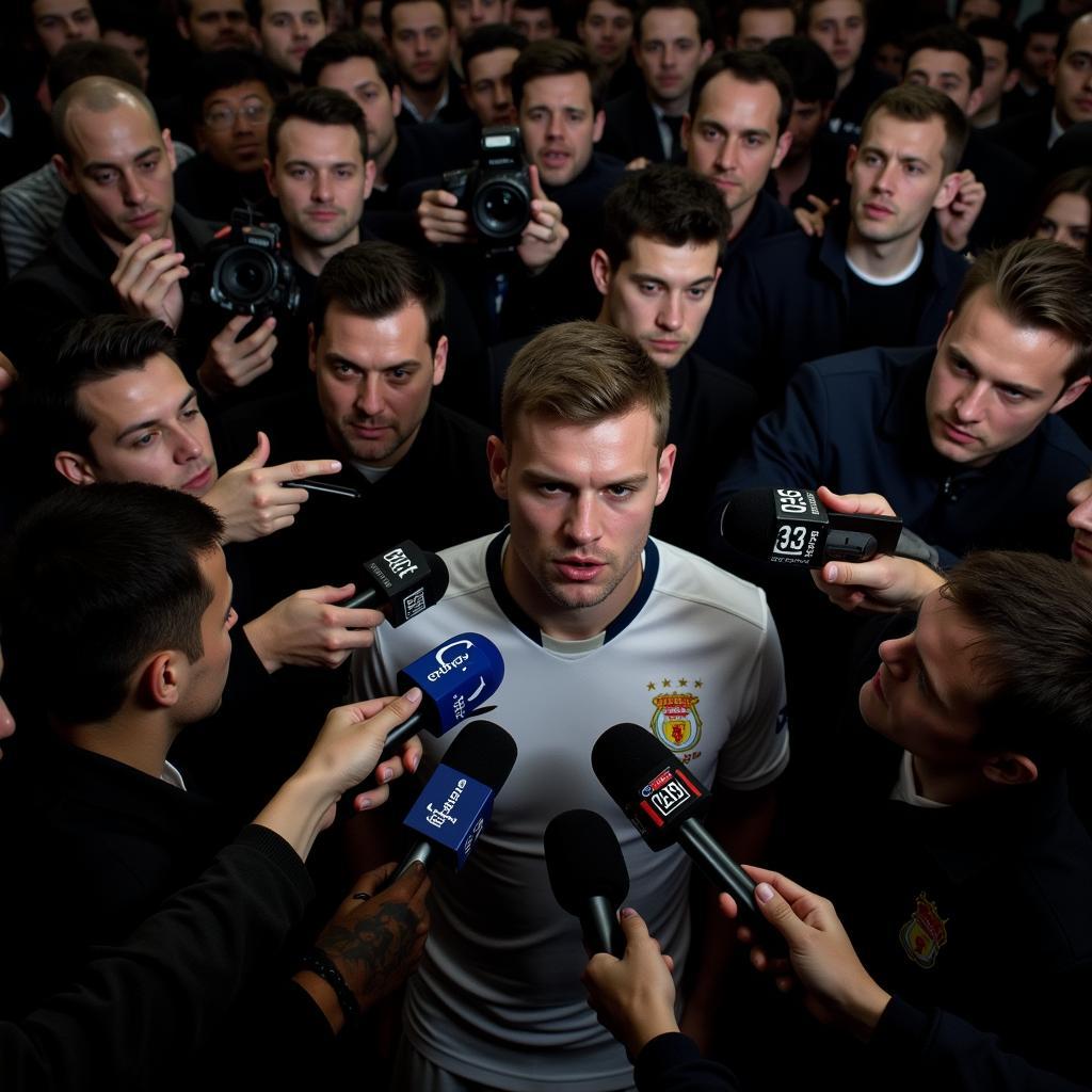 Football Superstar Under Intense Media Pressure