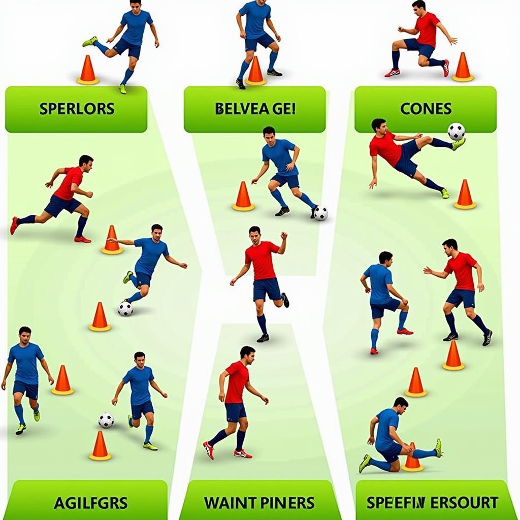 Football Training Drills Using Cones