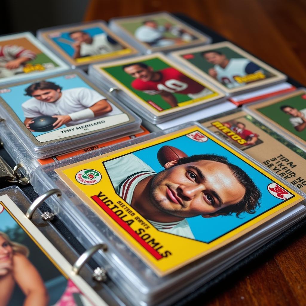 Trading Cards in a Footballer Collection