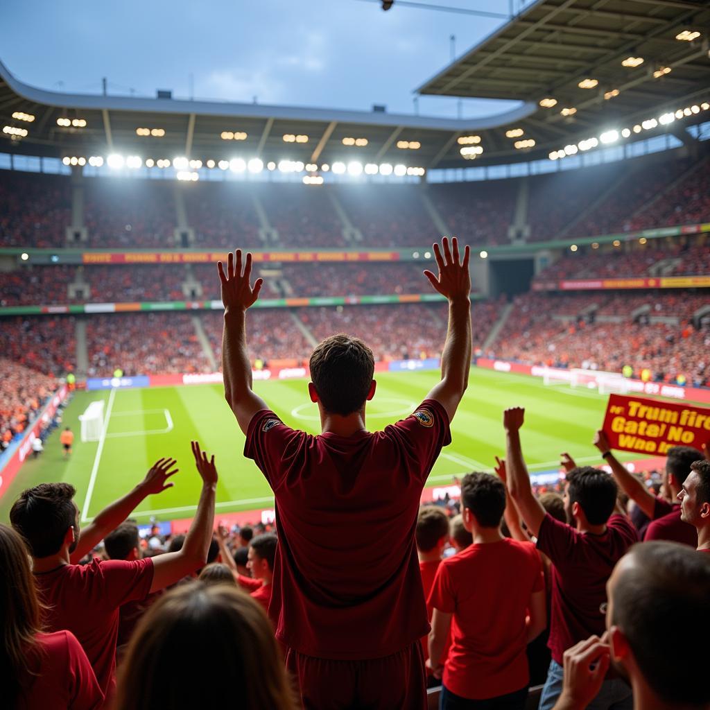 Francesco Totti waves to the fans at the Stadio Olimpico