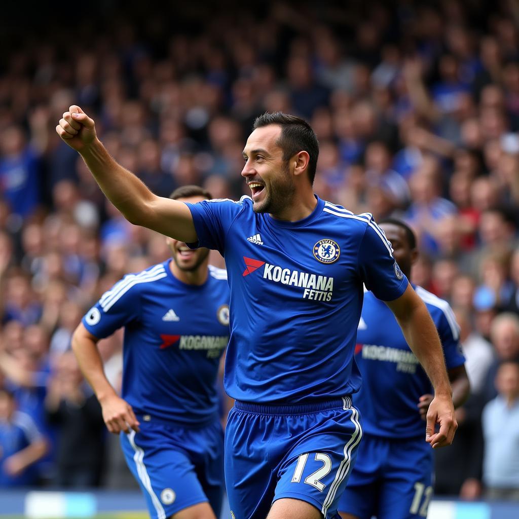 Frank Lampard Celebrating a Goal for Chelsea